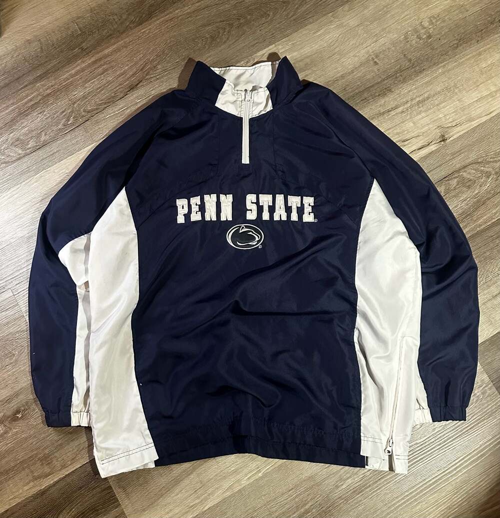 Cadre Penn State Nittany Lions Quarter Zip Windbreaker Jacket Size Large
